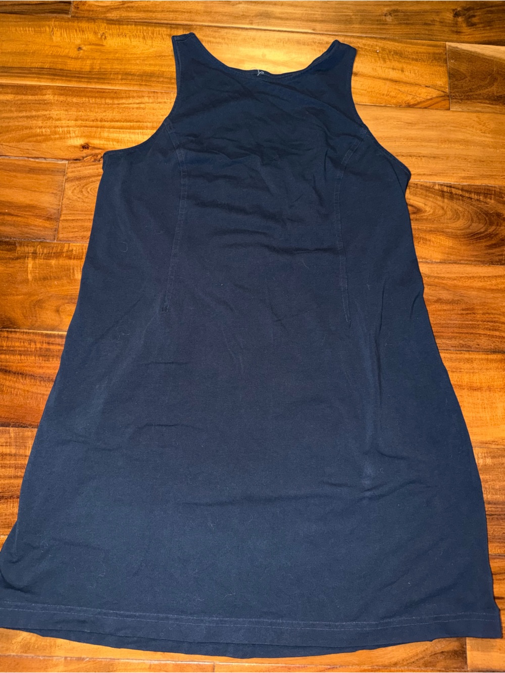 Lululemon Organic Cotton Cinched-Waist Dress in Navy - size Large